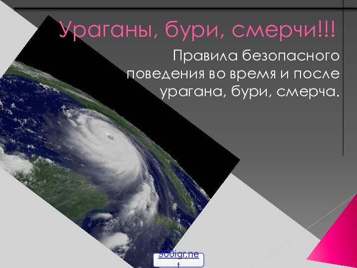 Ураганы, бури, смерчи!!!Правила безопасного поведения во время и после урагана, бури, смерча.