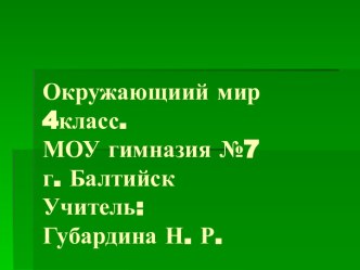 Жизнь луга. Луг- природное сообщество (4 класс)