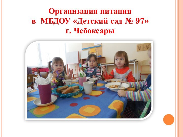 Организация питания в МБДОУ «Детский сад № 97»г. Чебоксары