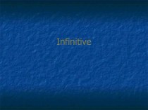 Infinitive