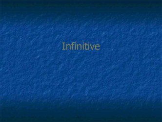 Infinitive