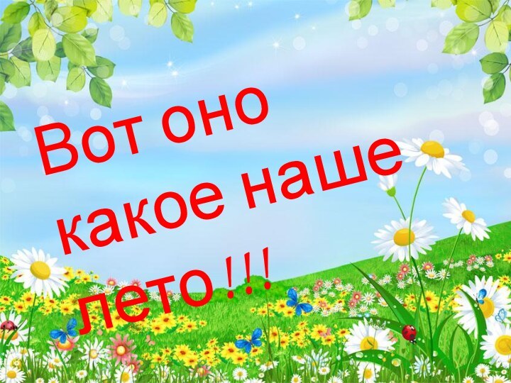 Вот оно какое наше лето!!!