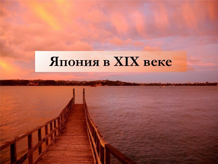 Япония в XIX веке