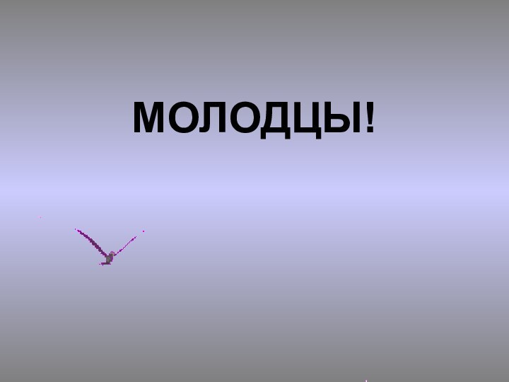 МОЛОДЦЫ!