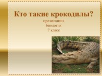 Кто такие крокодилы?