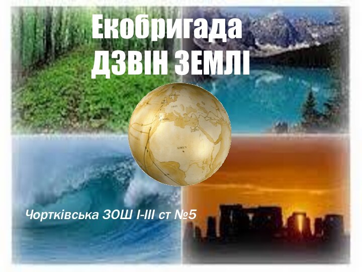 Екобригада ДЗВІН ЗЕМЛІ Чортківська ЗОШ І-ІІІ ст №5