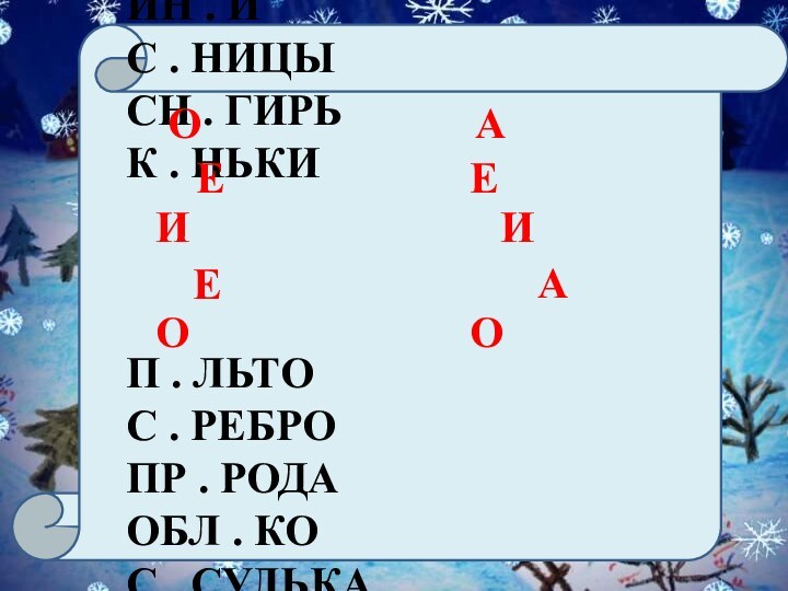 М . РОЗИН . ЙС . НИЦЫСН . ГИРЬК . НЬКИП .