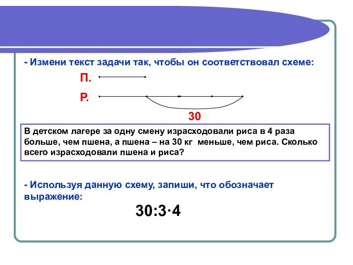 В детском лагере за одну смену израсходовали риса в 4 раза больше,