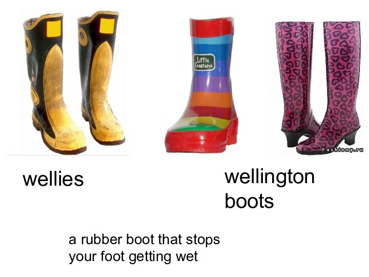 welliesa rubber boot that stops your foot getting wetwellington boots