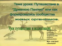 Путешествие в Древнюю Пангею или как формировались сообщества живых организмов