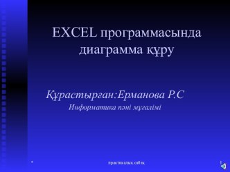 Exell программасында диаграмма құру