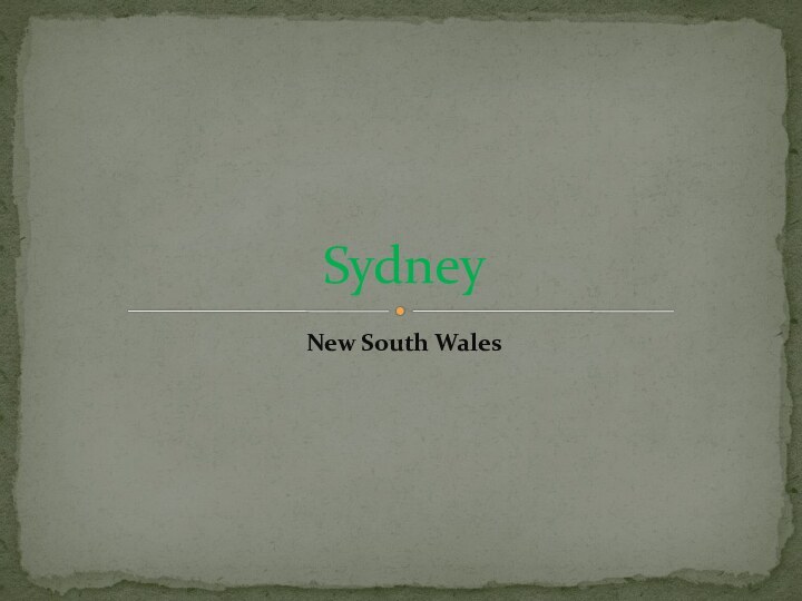 New South WalesSydney