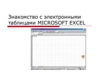 Знакомство с электронными таблицами MICROSOFT EXCEL