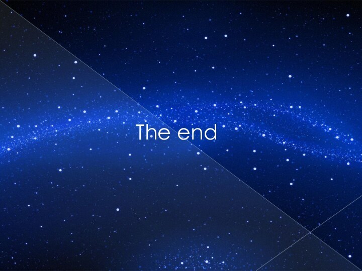 The end