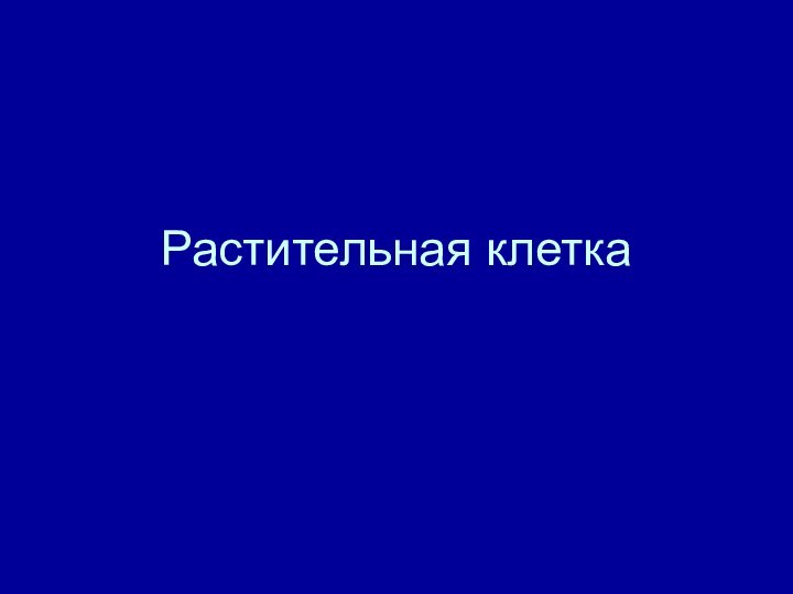 Растительная клетка