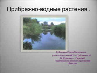 Прибрежно водные растения