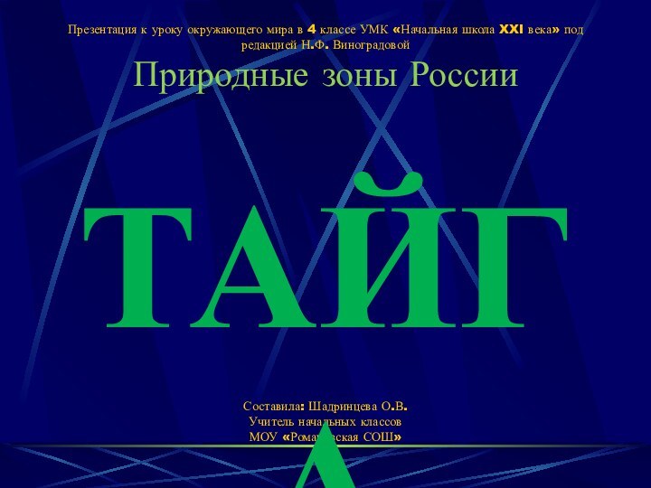 Презентация к уроку окружающего мира в 4 классе УМК «Начальная школа XXI века»