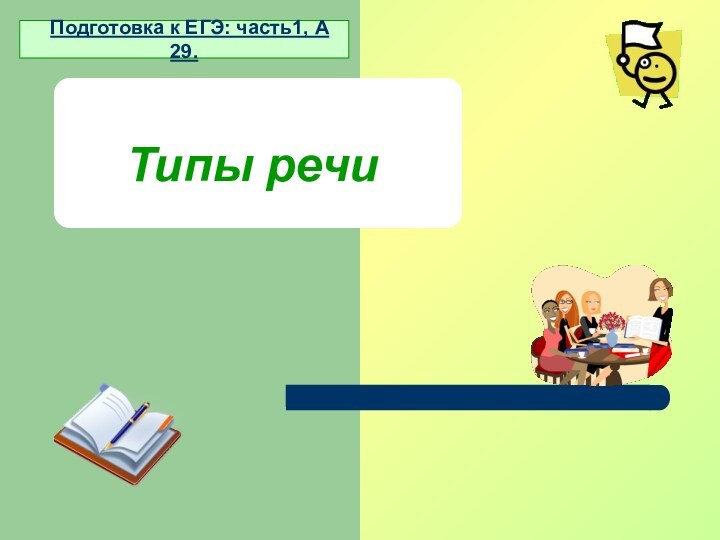 Типы речи  Подготовка к ЕГЭ: часть1, А 29.