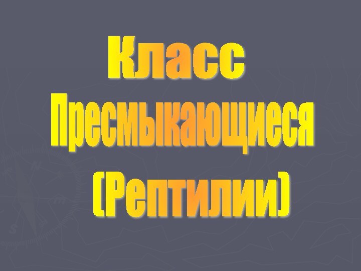 ПресмыкающиесяКласс(Рептилии)