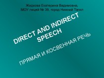 Direct and indirect speech