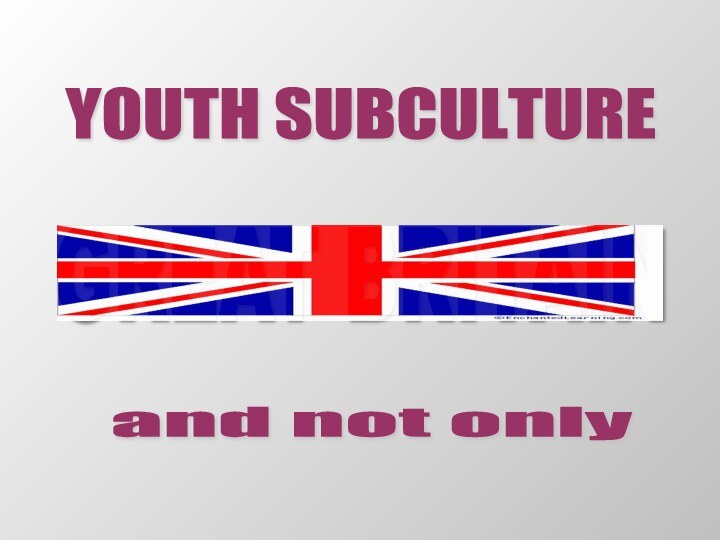 YOUTH SUBCULTURE GREAT BRITAIN and not only