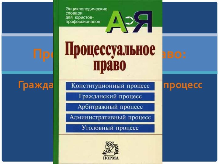 Процессуальное право:Гражданский и арбитражный процесс