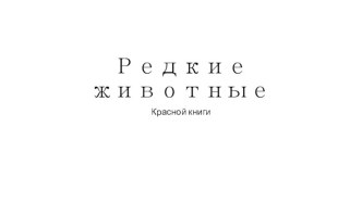 Редкие животные