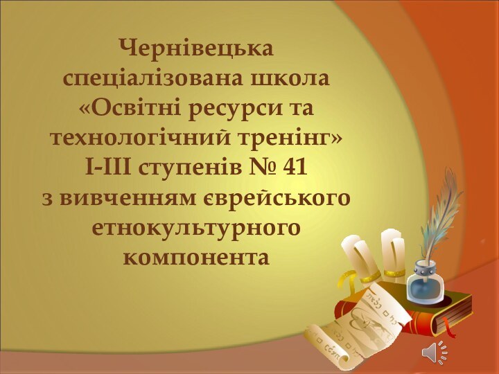 Чернівецька спеціалізована школа «Освітні ресурси та технологічний тренінг» І-ІІІ ступенів № 41