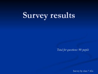 Survey results