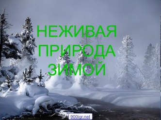 Неживая природа в зиму