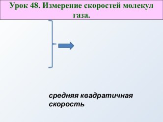 Измерение скоростей молекул газа