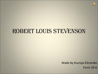 Robert Louis Stevenson