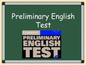 Preliminary English Test