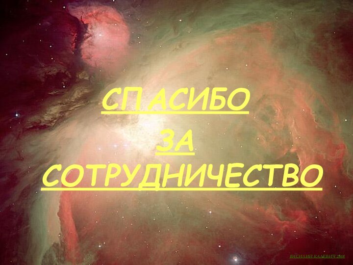 СПАСИБО ЗА СОТРУДНИЧЕСТВОВАСИЛИЙ КАДЕВИЧ 2008