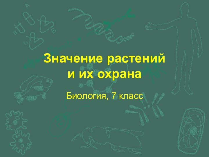 Значение растений и их охранаБиология, 7 класс