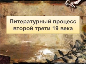 Литературный процесс второй трети 19 века