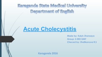 Acute Cholecystitis