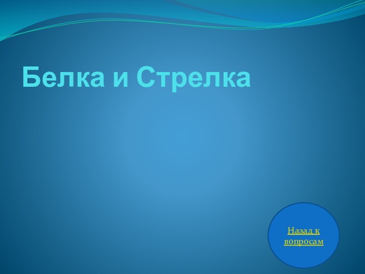 Белка и Стрелка Назад к вопросам