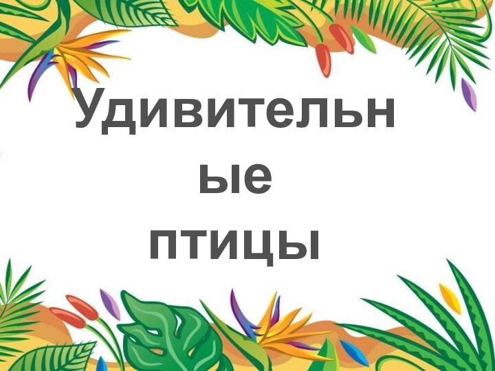 Выполнила: Ерёменко Людмила Владимировна.учитель начальных классовМОУ СОШ с.КатениноУдивительные птицы