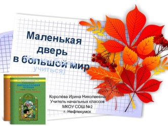 Презентация к уроку литературного чтения Маленькая дверь в большой мир