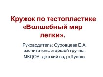 Волшебный мир лепки