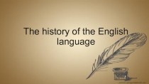 The historyof the english language