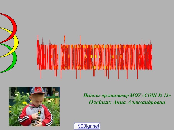 Педагог-организатор МОУ «СОШ № 13» Олейник Анна АлександровнаФормы и методы  работы