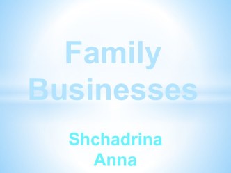 Family Businesses