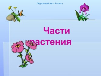 Части растения.