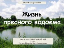 Жизнь пресного водоема 4 класс