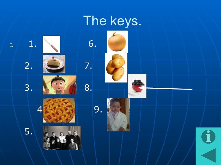 The keys.   1.