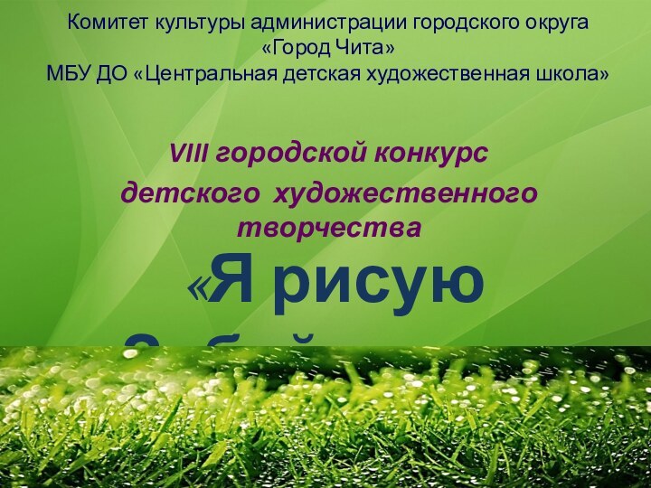 Комитет культуры администрации городского округа  «Город Чита» МБУ ДО «Центральная детская