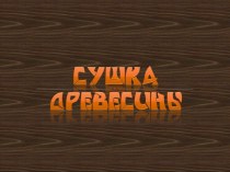 Сушка древесины