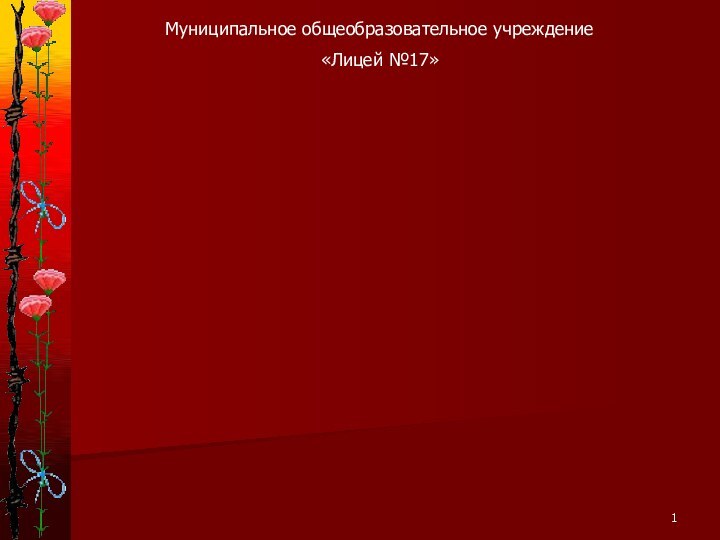 Герои Советского СоюзаМуниципальное общеобразовательное учреждение«Лицей №17»